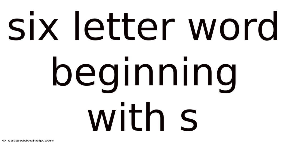 Six Letter Word Beginning With S