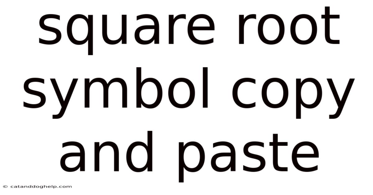 Square Root Symbol Copy And Paste