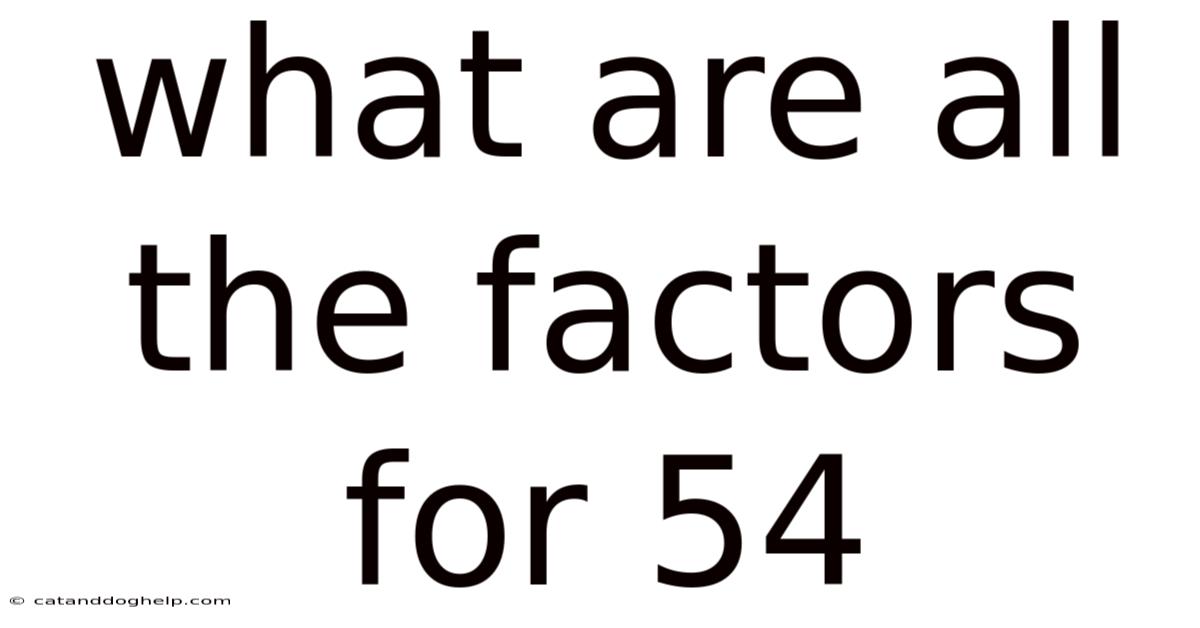What Are All The Factors For 54