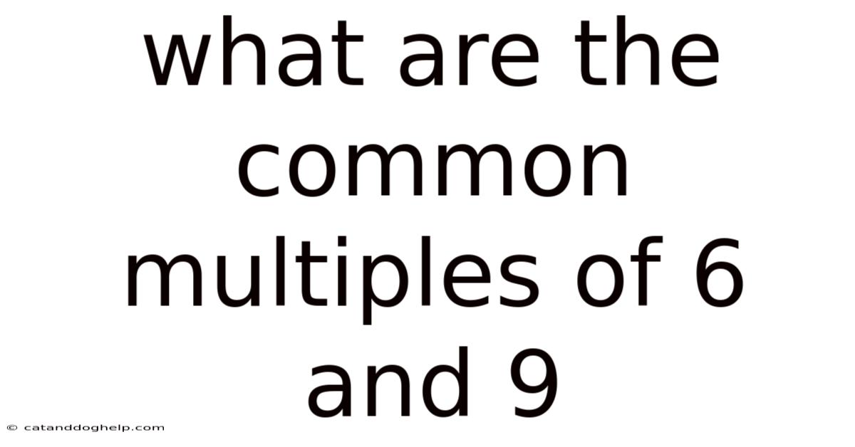 What Are The Common Multiples Of 6 And 9