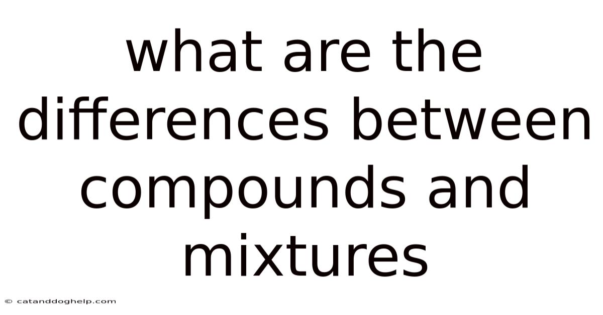 What Are The Differences Between Compounds And Mixtures