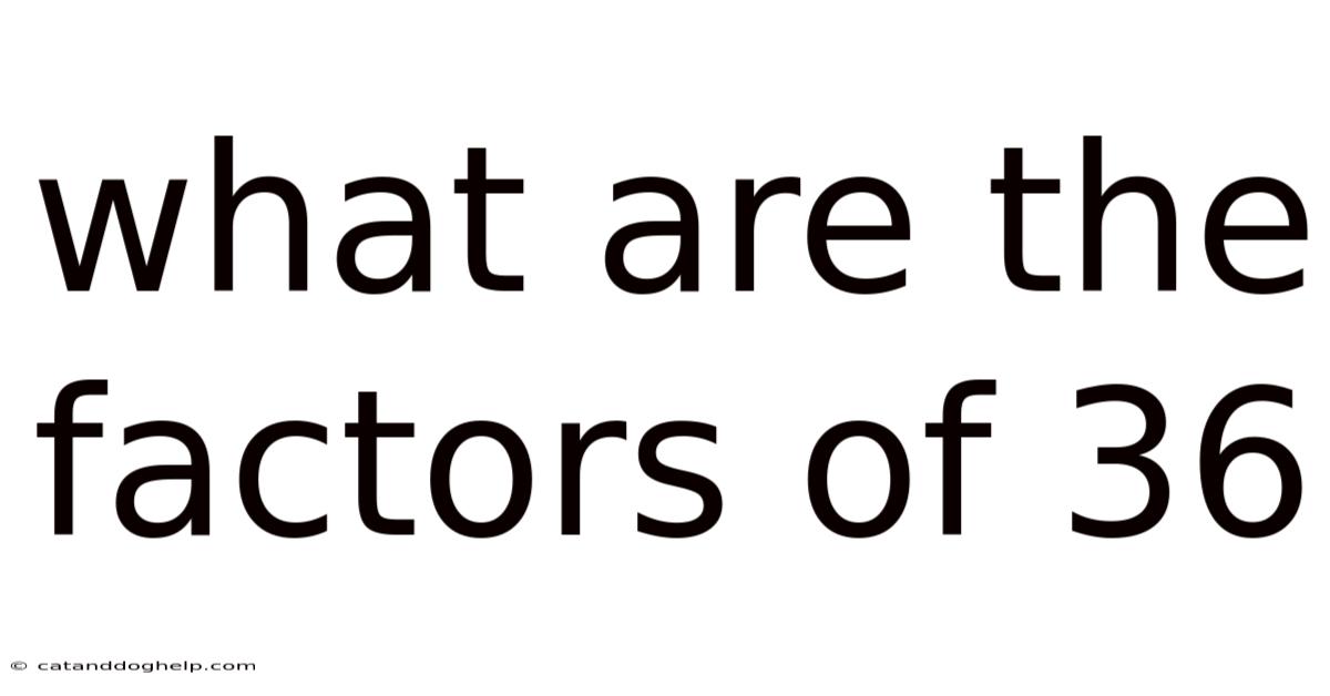 What Are The Factors Of 36