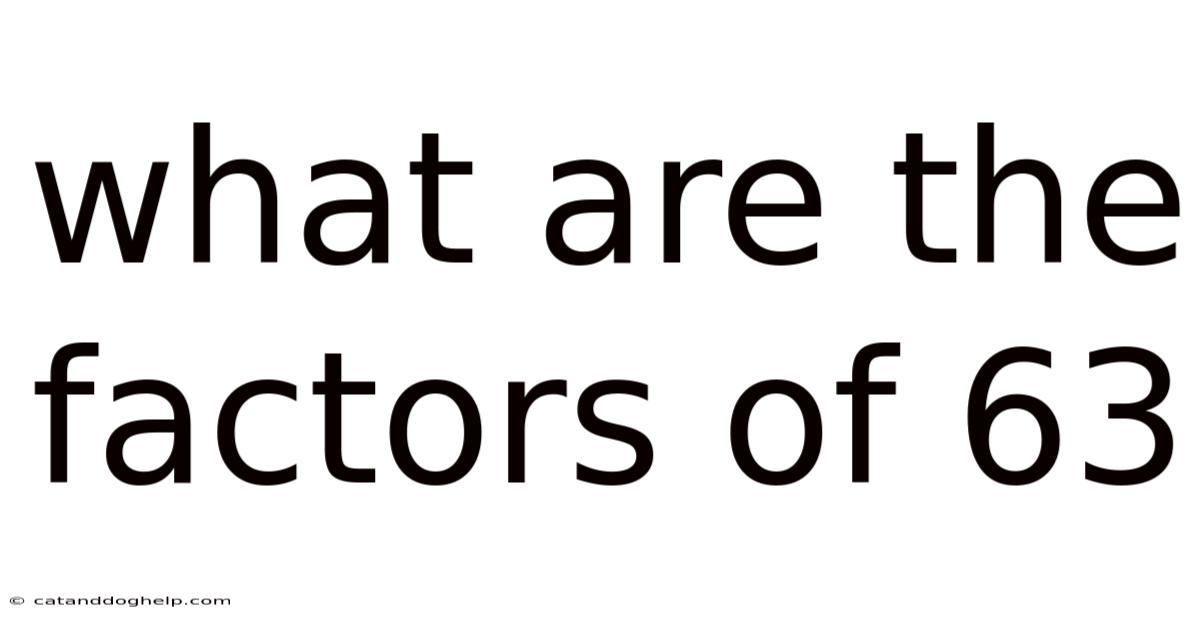 What Are The Factors Of 63