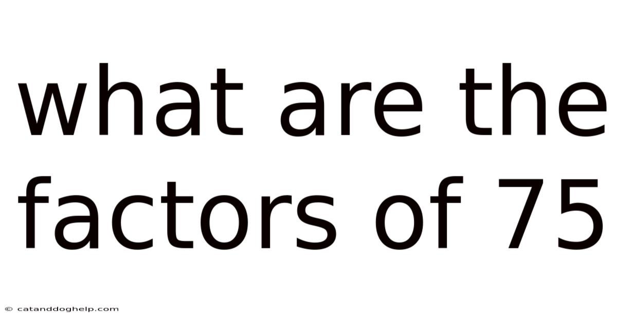 What Are The Factors Of 75