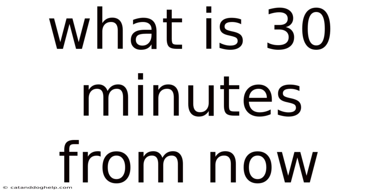 What Is 30 Minutes From Now