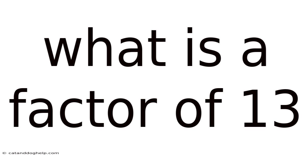 What Is A Factor Of 13