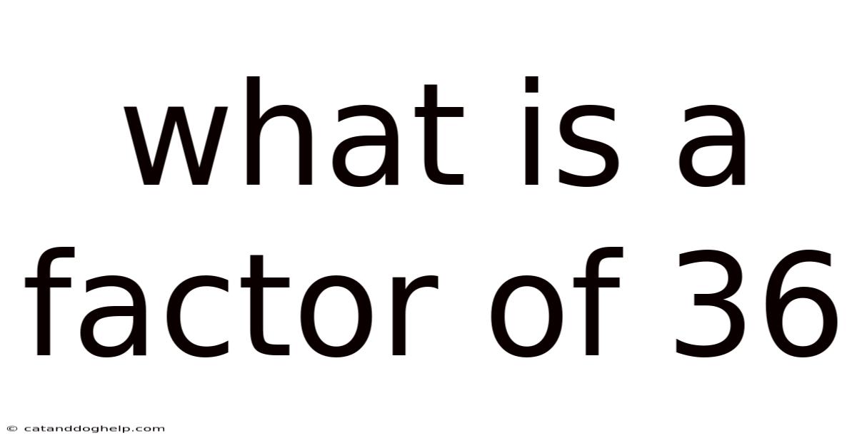 What Is A Factor Of 36