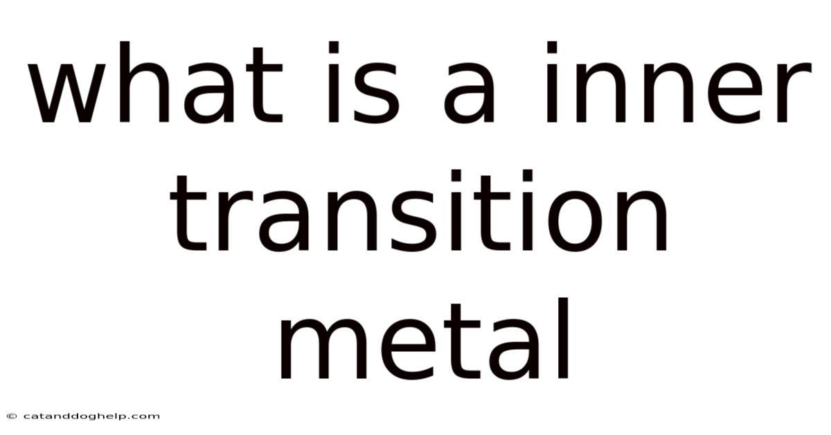 What Is A Inner Transition Metal