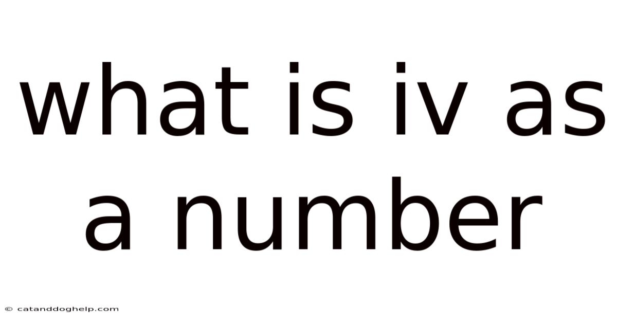 What Is Iv As A Number