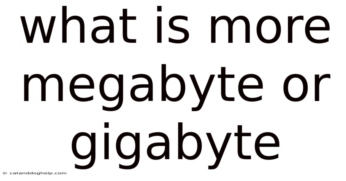 What Is More Megabyte Or Gigabyte