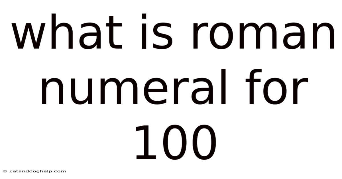 What Is Roman Numeral For 100