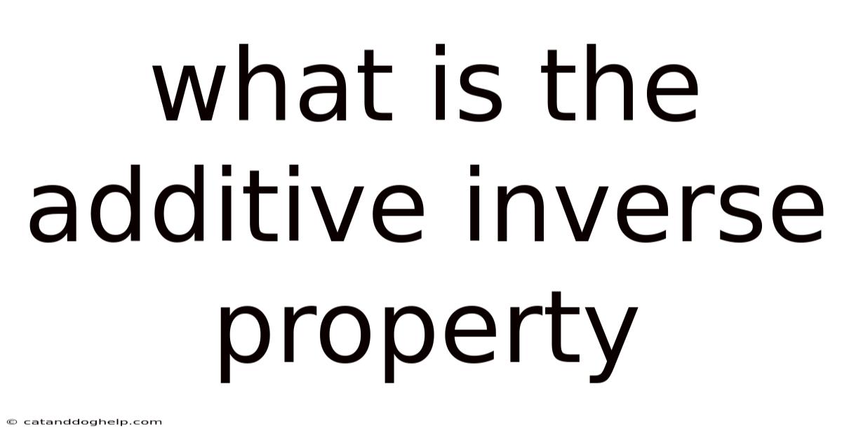 What Is The Additive Inverse Property