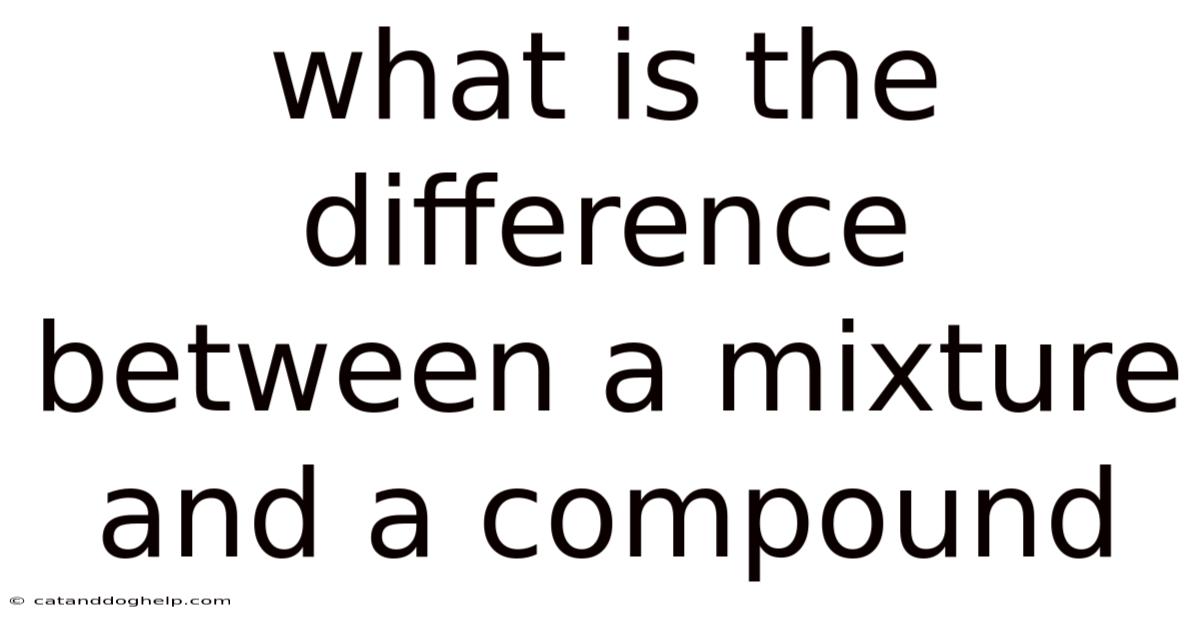 What Is The Difference Between A Mixture And A Compound