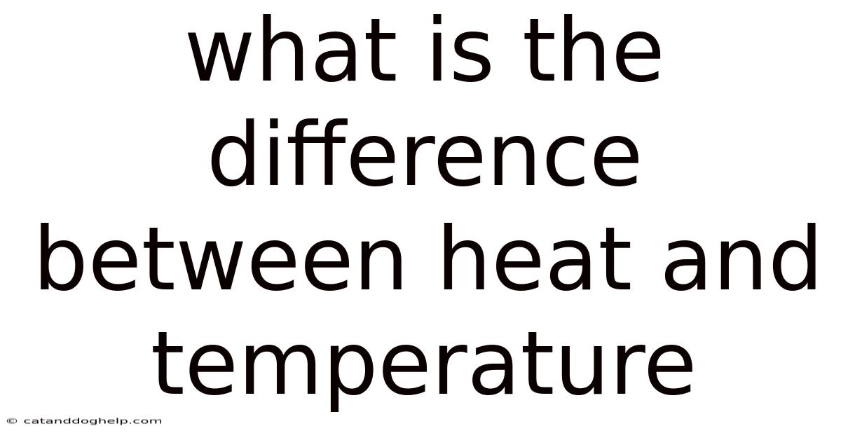 What Is The Difference Between Heat And Temperature