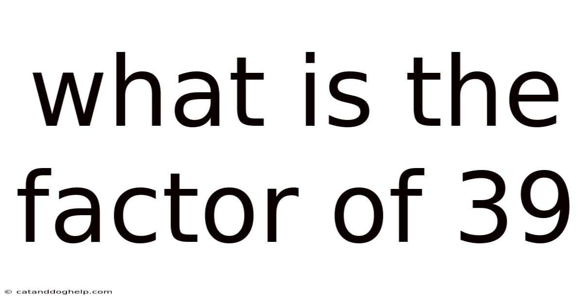 What Is The Factor Of 39