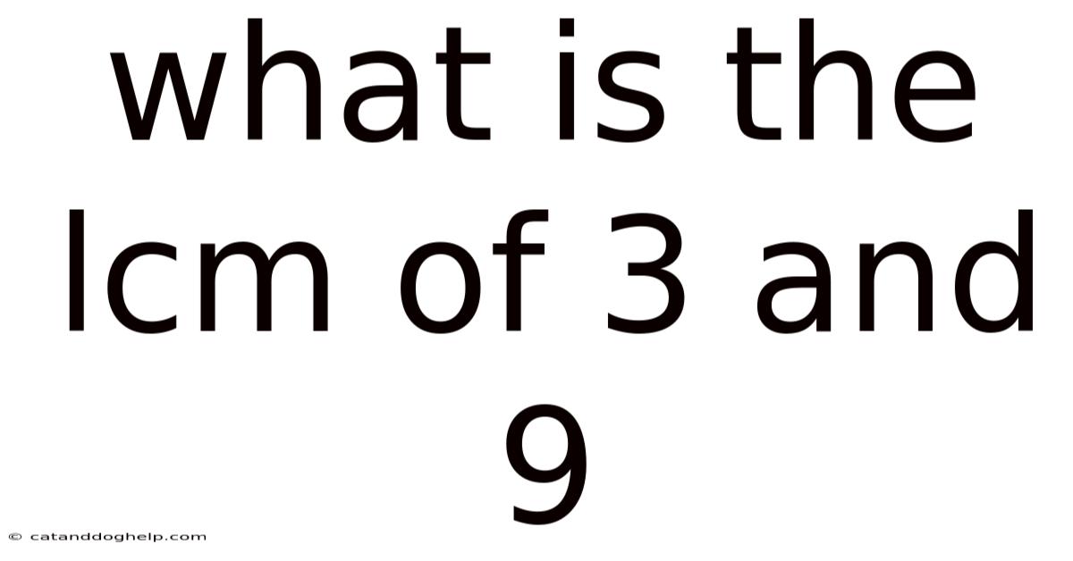 What Is The Lcm Of 3 And 9