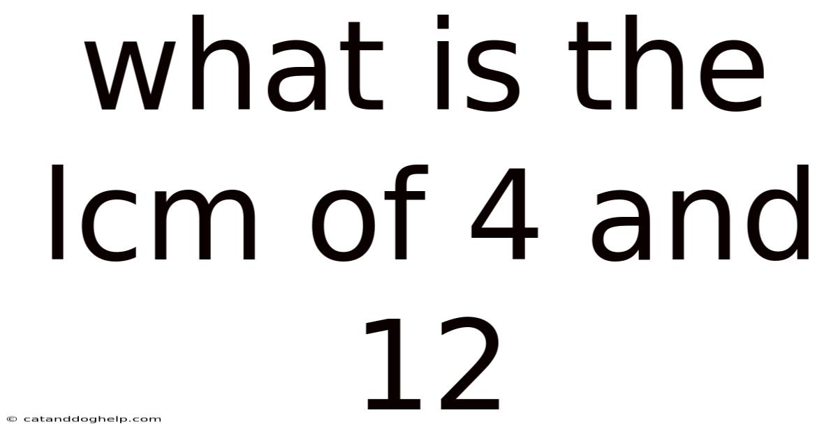What Is The Lcm Of 4 And 12