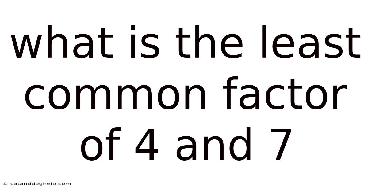 What Is The Least Common Factor Of 4 And 7