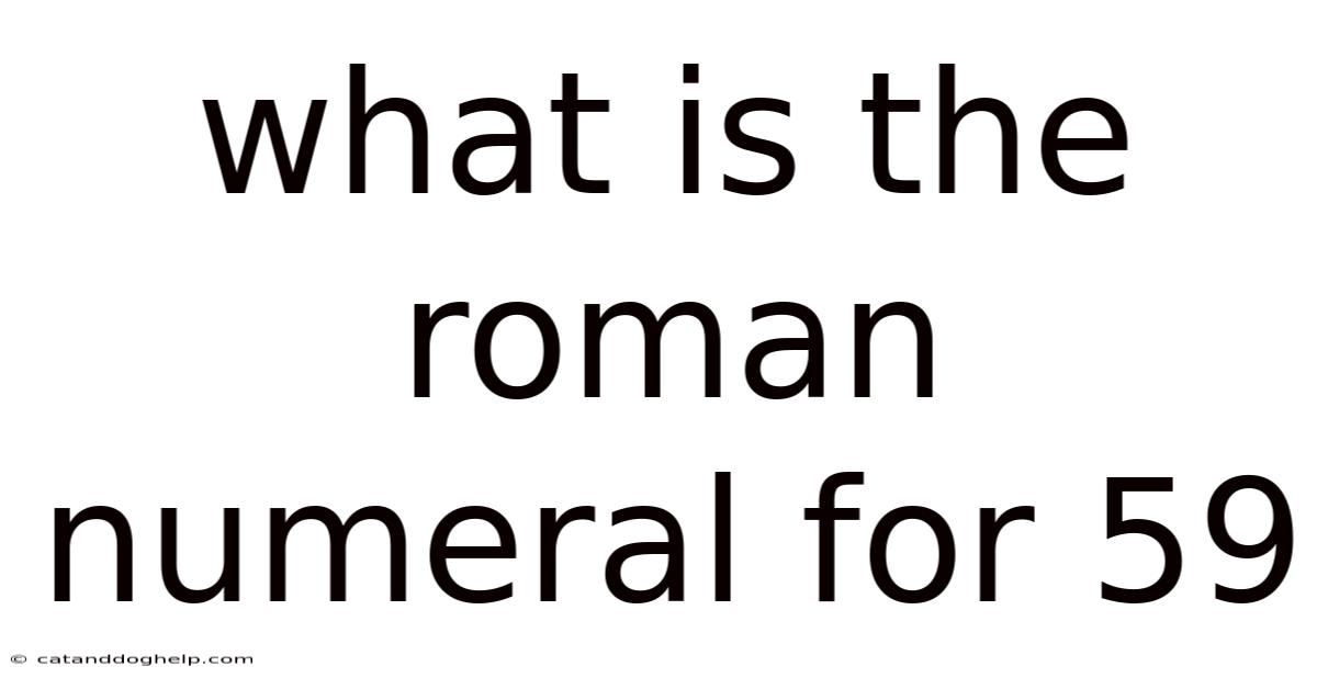 What Is The Roman Numeral For 59