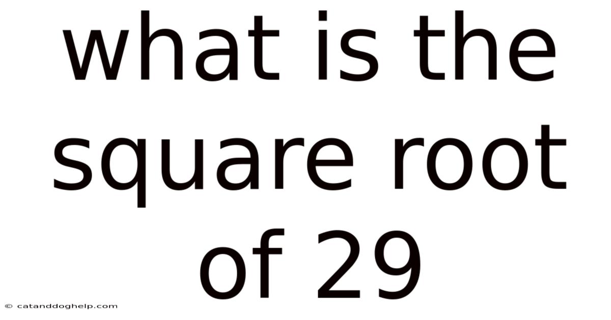 What Is The Square Root Of 29