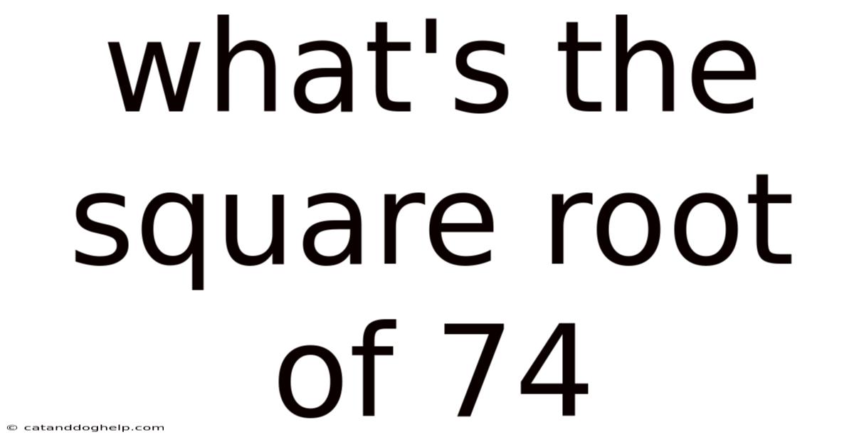 What's The Square Root Of 74