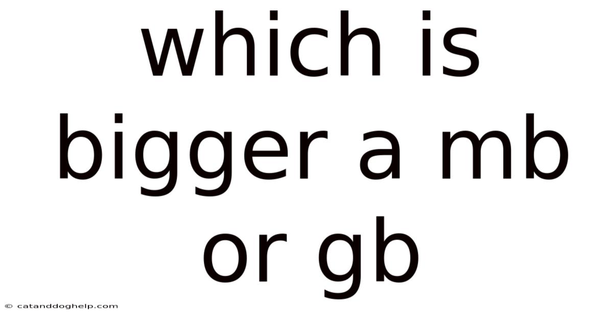 Which Is Bigger A Mb Or Gb