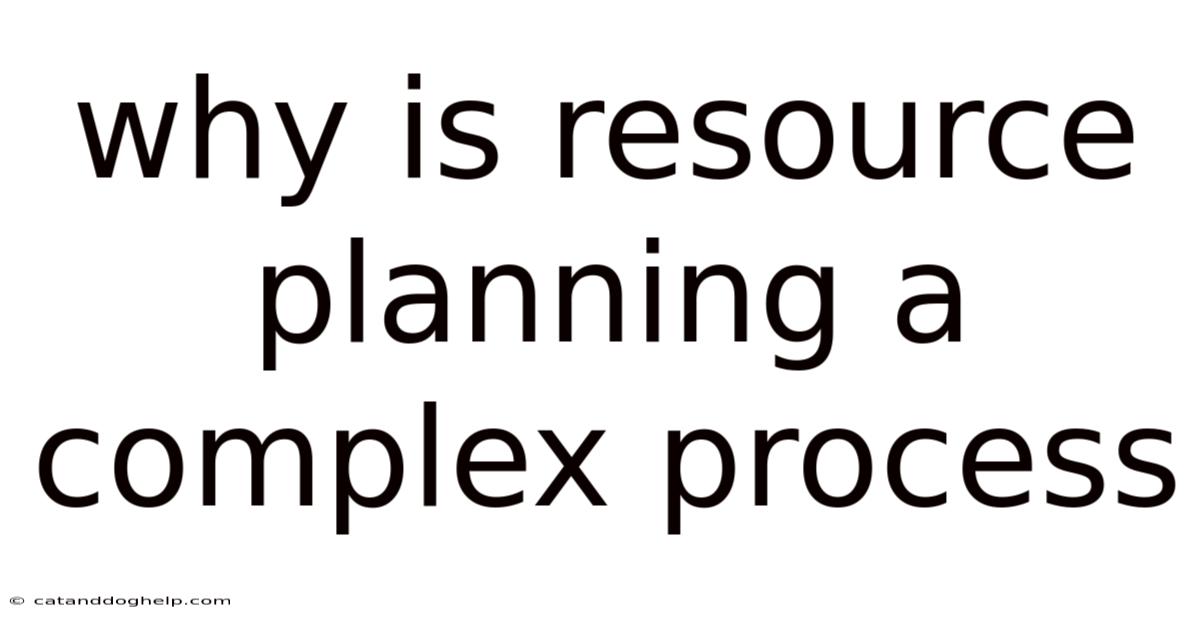 Why Is Resource Planning A Complex Process