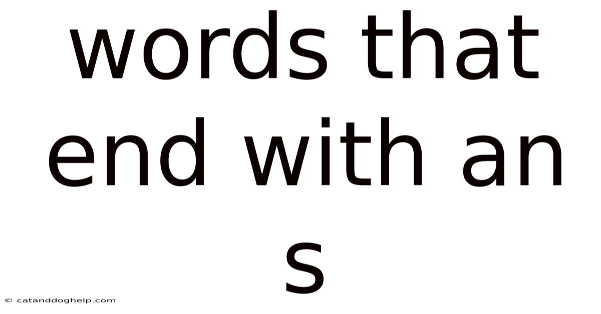 Words That End With An S