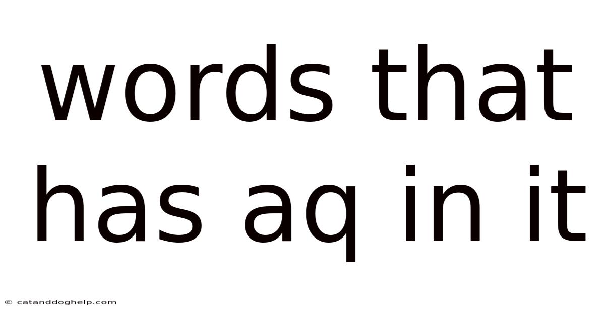 Words That Has Aq In It