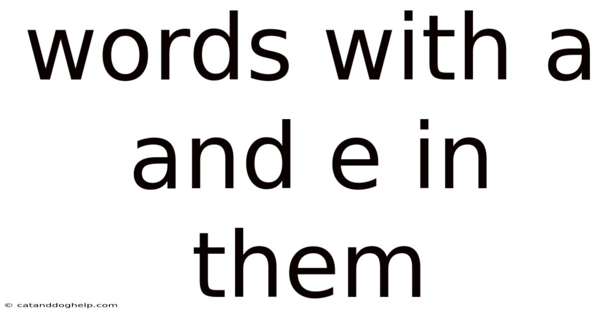Words With A And E In Them