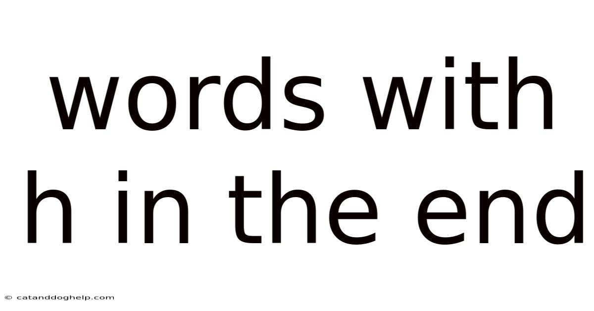 Words With H In The End
