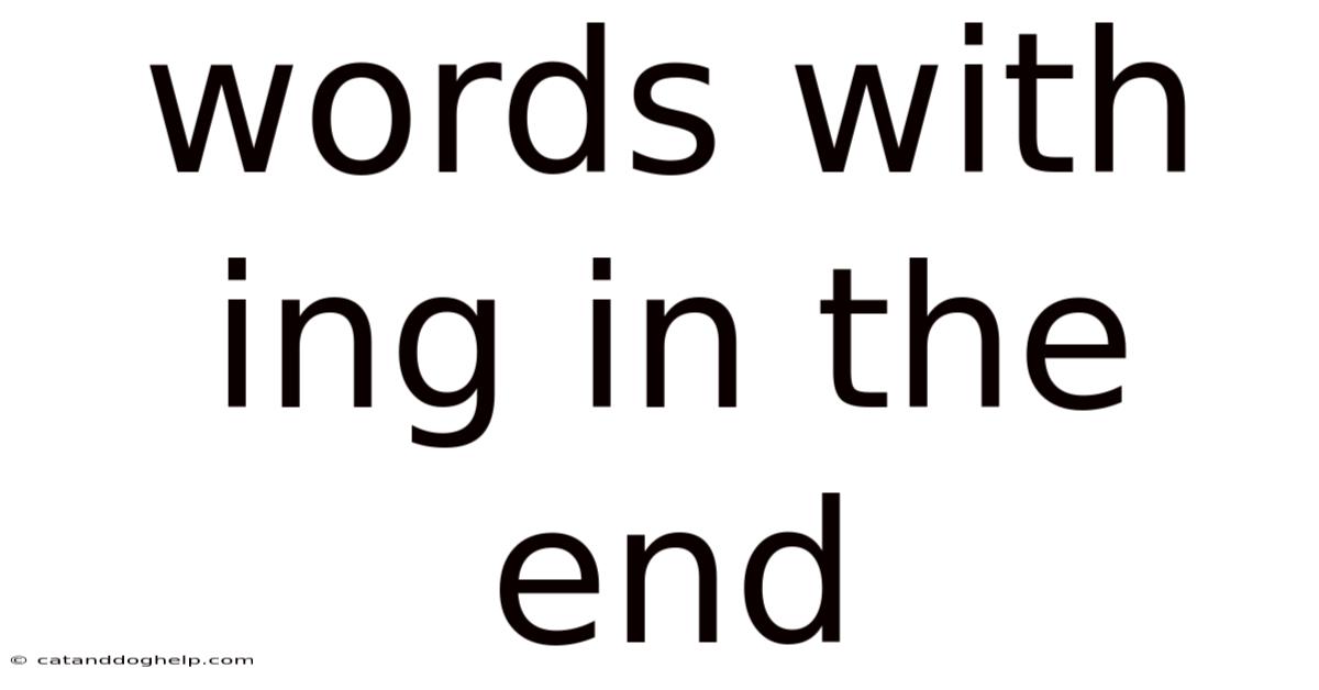 Words With Ing In The End