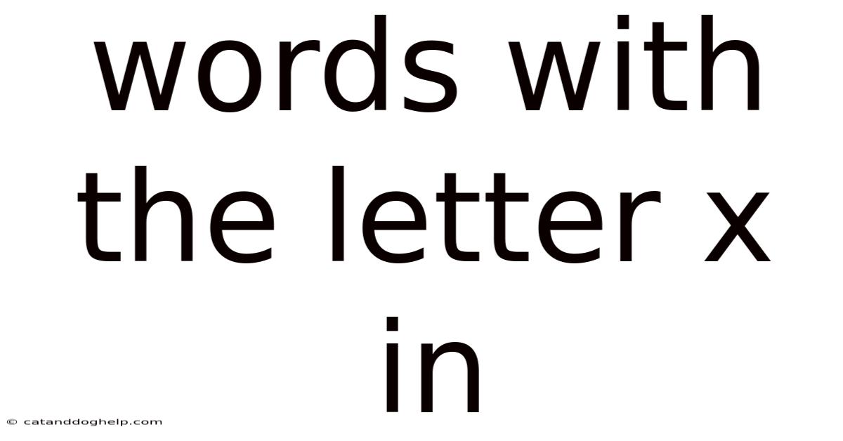 Words With The Letter X In