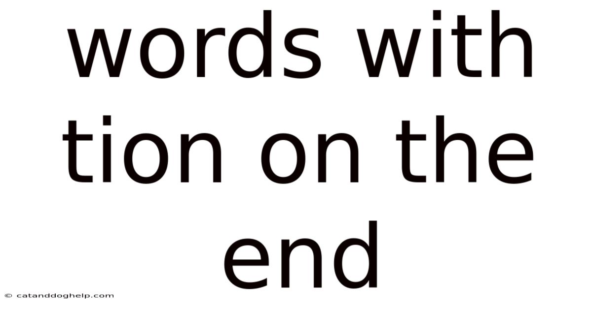 Words With Tion On The End