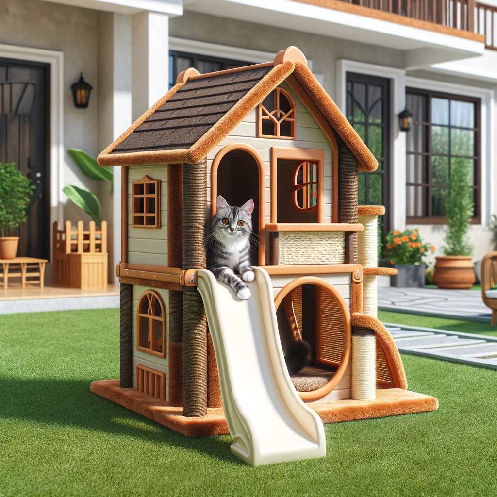 cat outdoor tree house