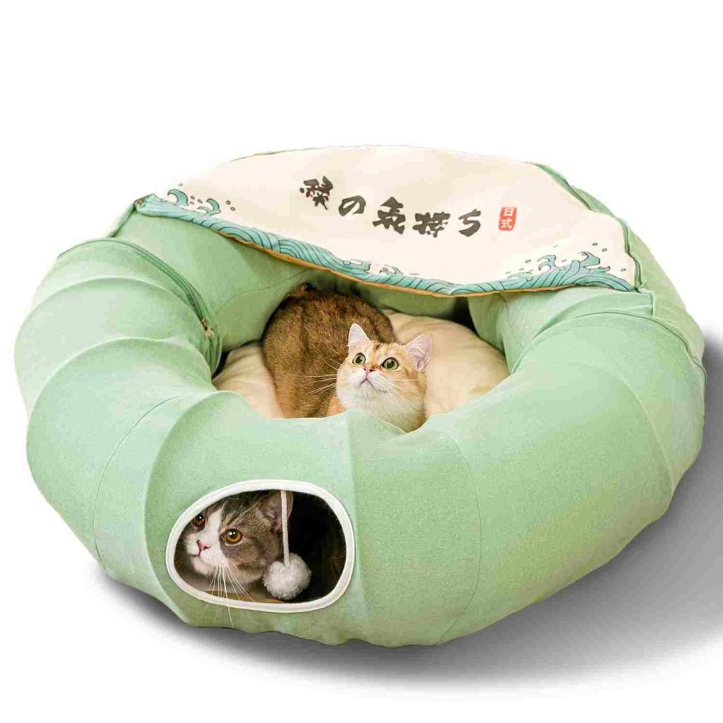hipipet round cat tunnel bed