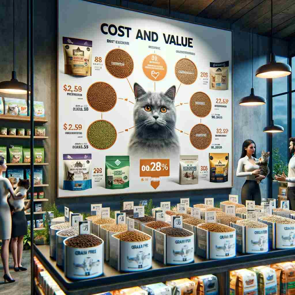Cost and value considerations of grain-free cat foods