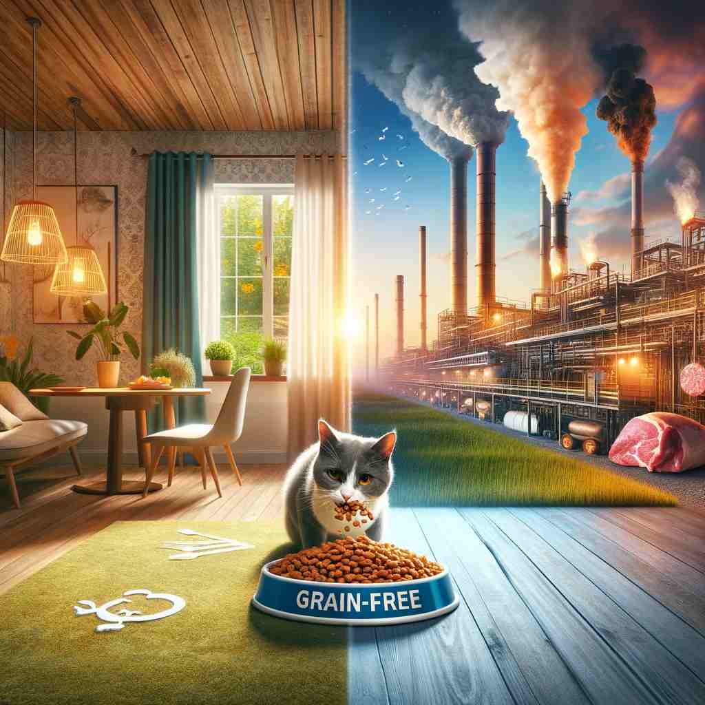 Environmental and Ethical Considerations of grain free cat food