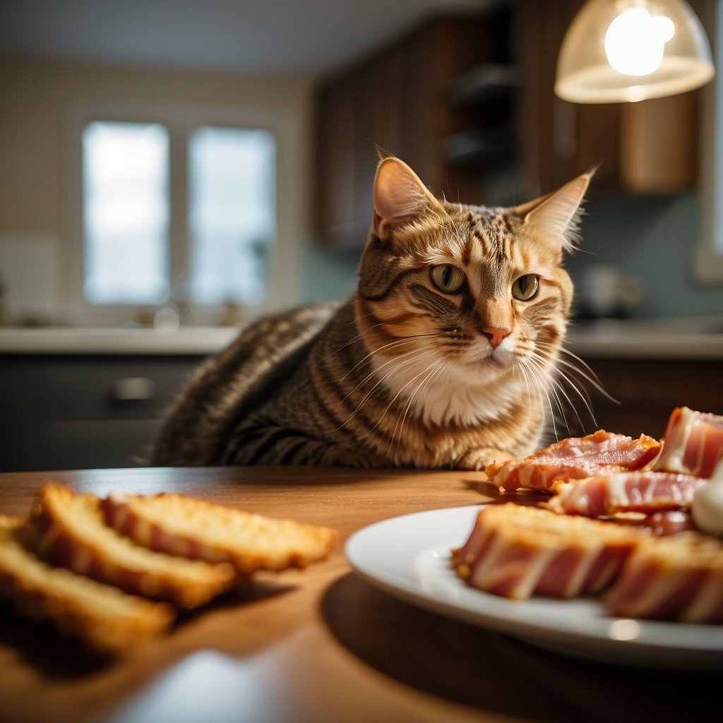 Can cats eat raw bacon?