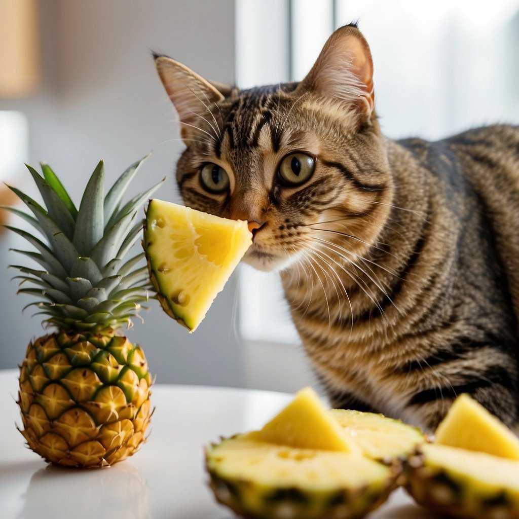 Fruits like pineapples are safe for cats