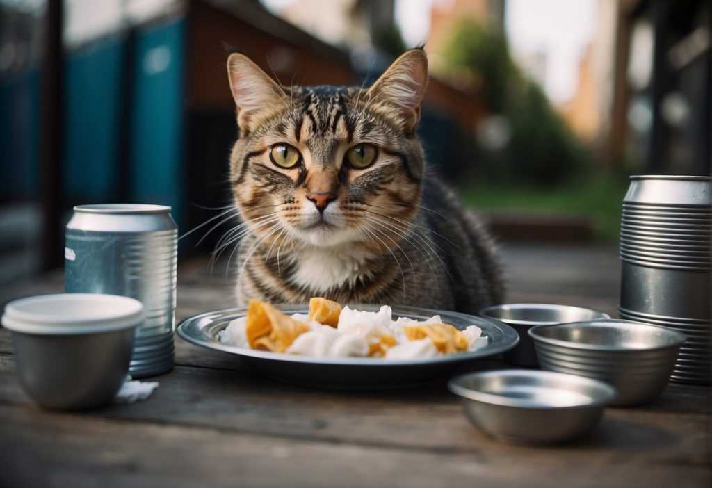 Stray cats can benefit from a variety of foods. 