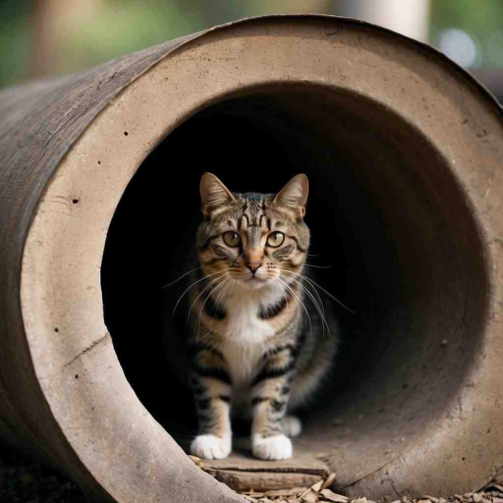 furry friend obsessed with tunnels