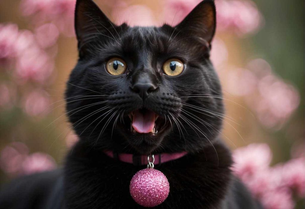 cat’s tongue turn black because of fungal 