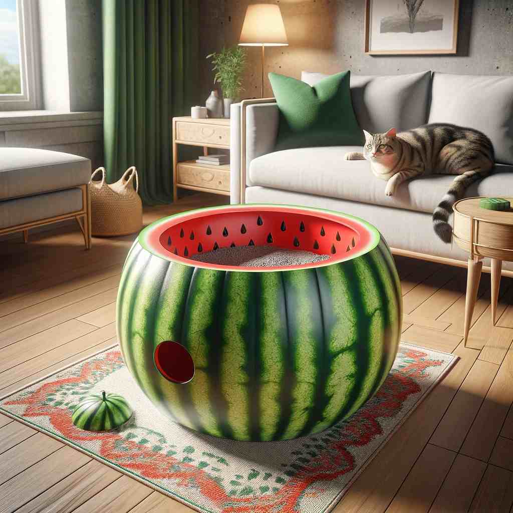 Watermelon Litter Box marries functionality with aesthetics