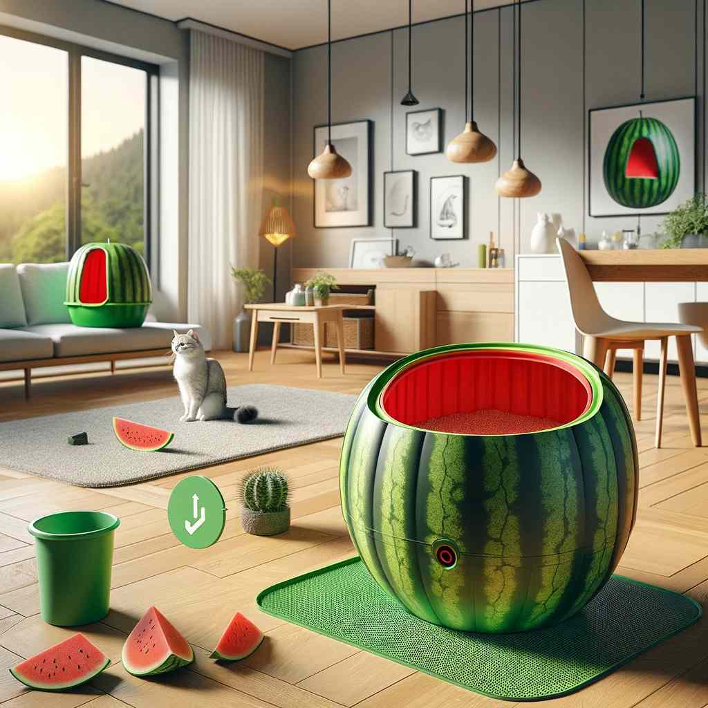 Watermelon Litter Box control odors