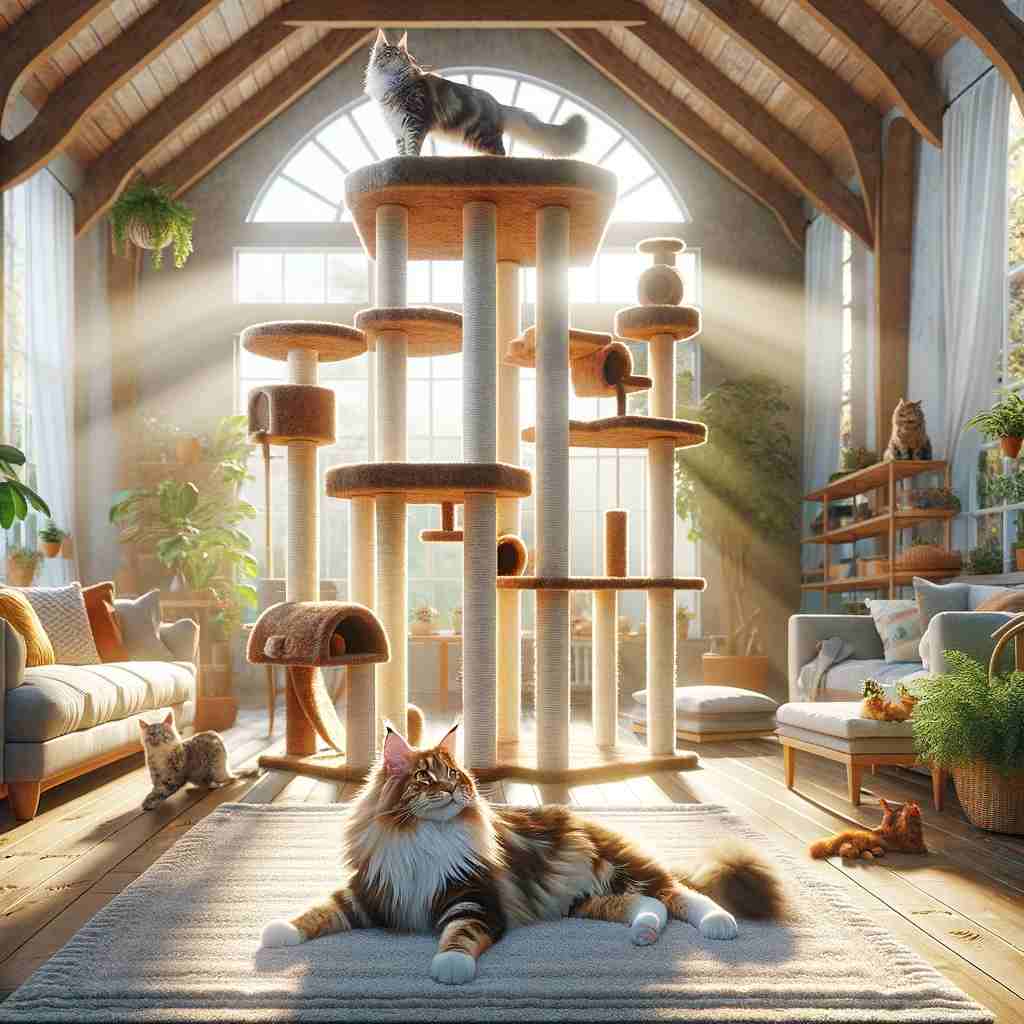 perfect cat tree for your Maine Coon