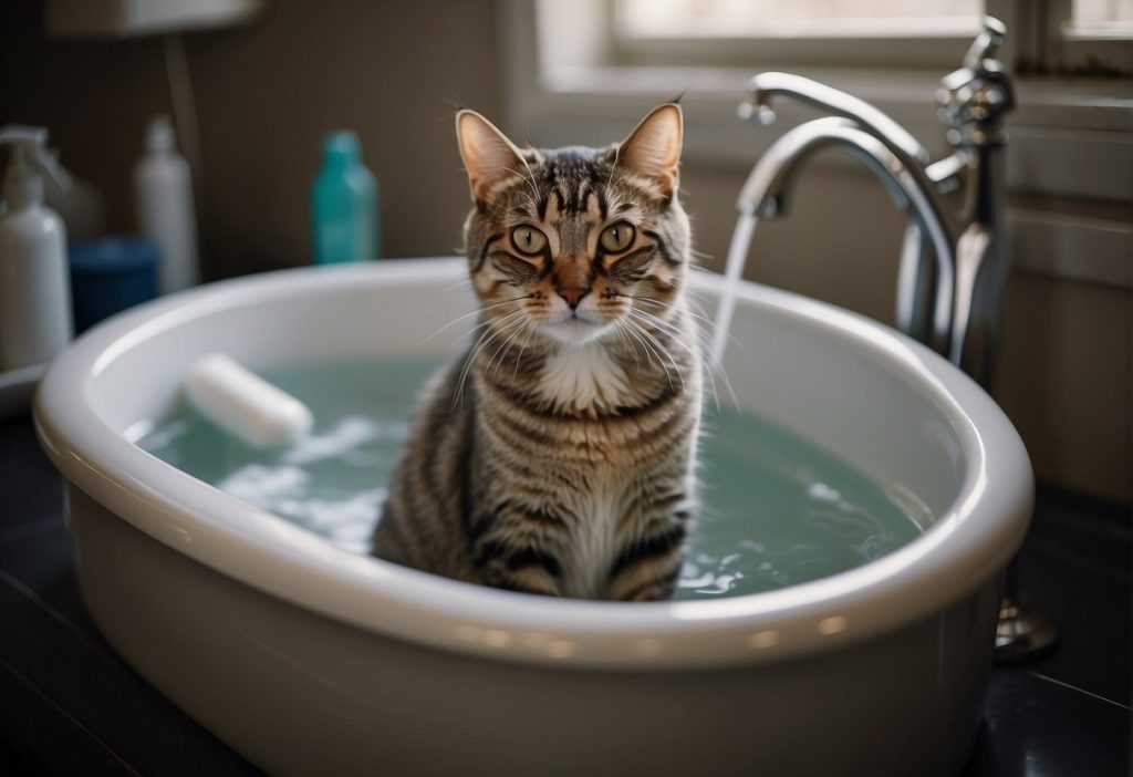 Some cats treat water like lava