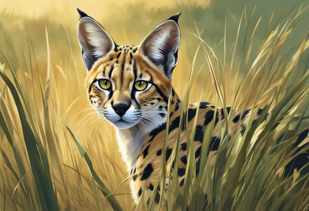 Serval cats are wild animals with 