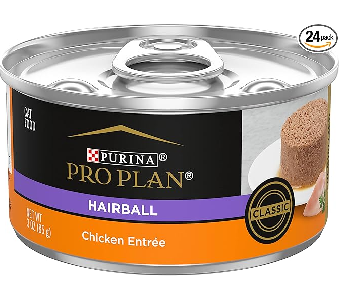 Purina Pro Plan Hairball Control Cat Food Wet Pate, Hairball Chicken Entree