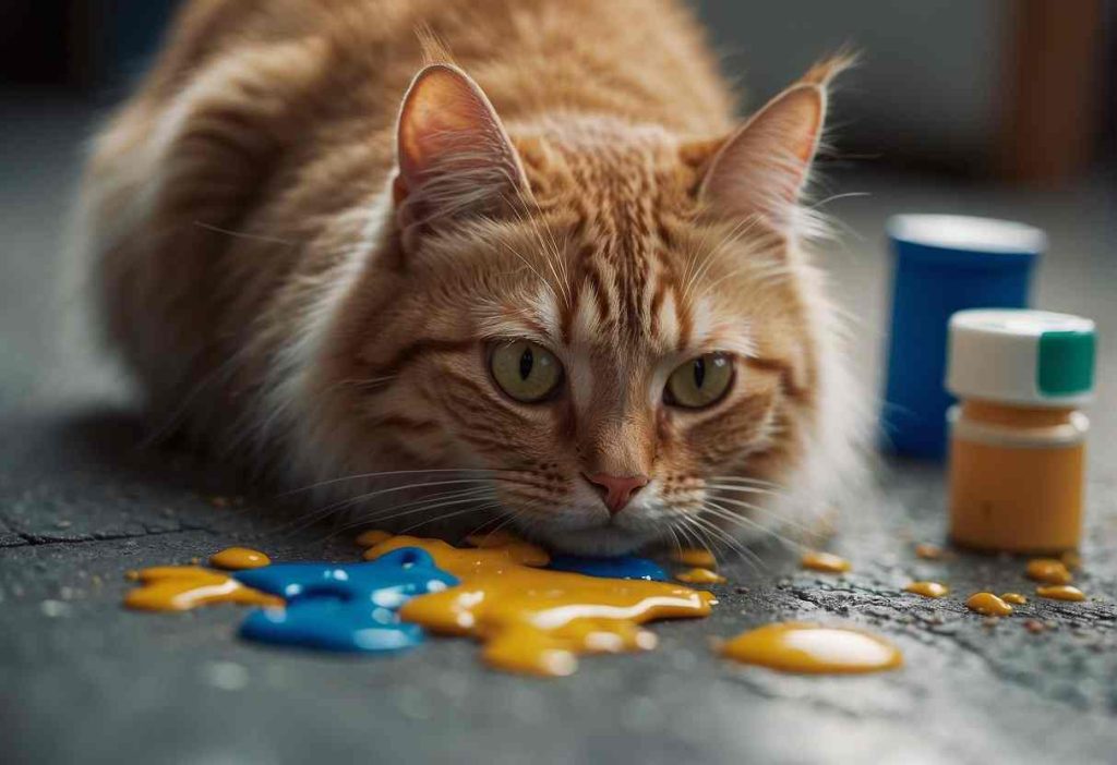 to ensure cat safety use non-toxic paints